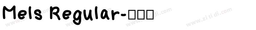 Mels Regular字体转换
